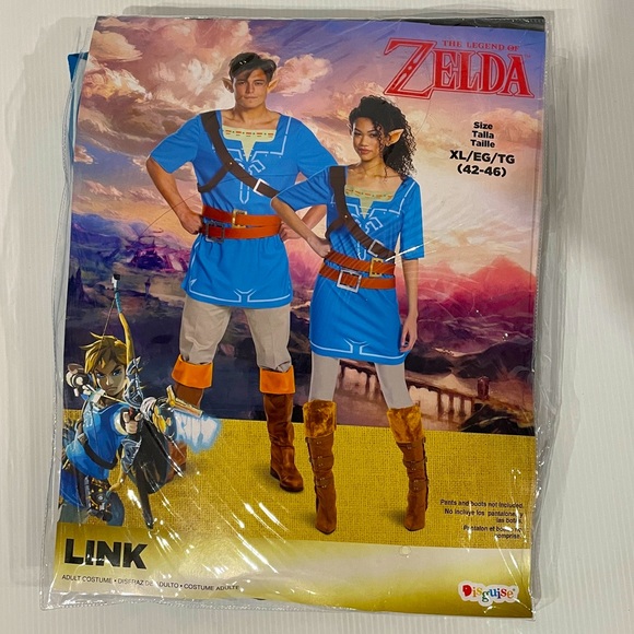 The Legend of Zelda Link Breath of the Wild Disguise Adult Costume Size XL - NWT - Picture 1 of 4
